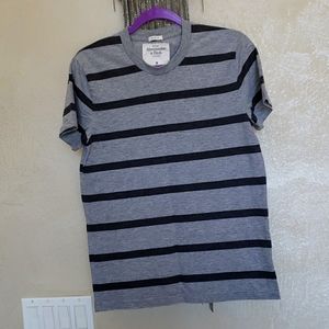 ABERCROMBIE FITCH muscle tee M grey stripes